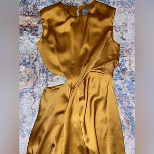ASOS size 4 mustard midi dress